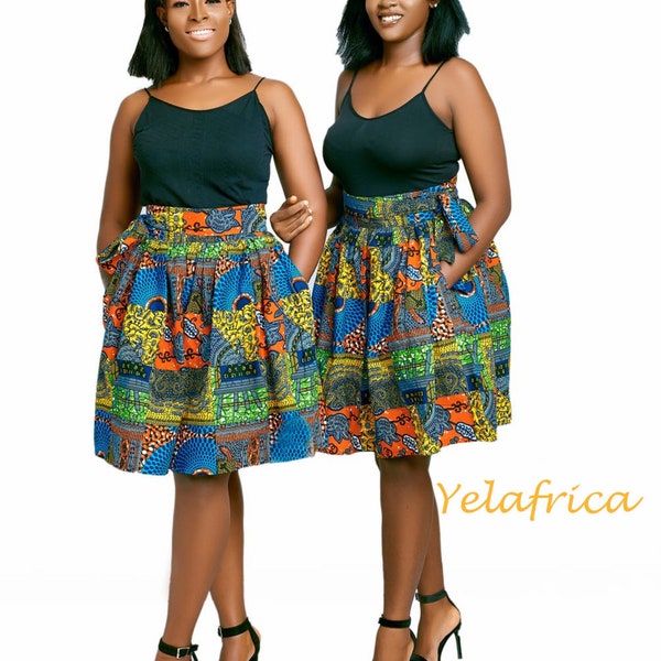 African Print Midi Skirt - Tanya Skirt