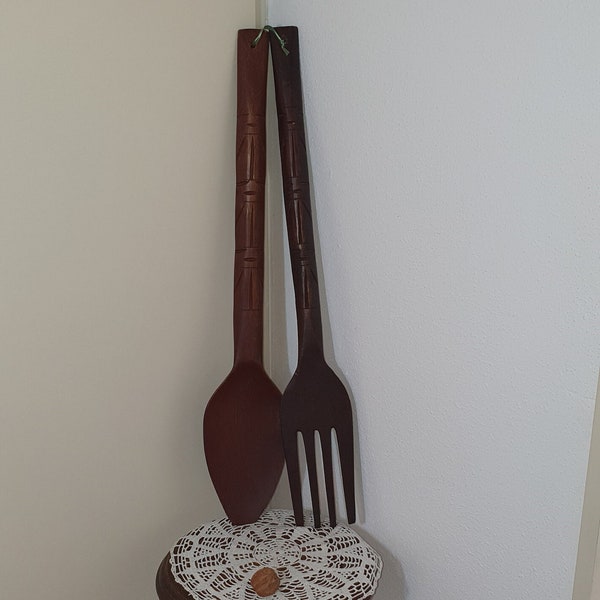 Wooden Filipino Fork and Spoon Wall Decor - Etsy