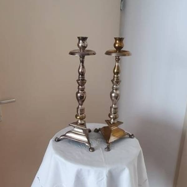 Silver Altar Candlesticks Etsy