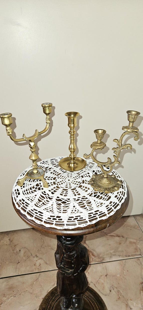 Set of 3 Neoclassical Candlesticks - Etsy