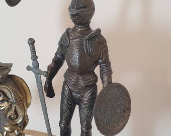 貴重　ＵＳＡ　セストーマス製　中世の騎士　貴族絵　金属製金具飾り付　古い八角時計 重厚な騎士の時計セット - Etsy 日本