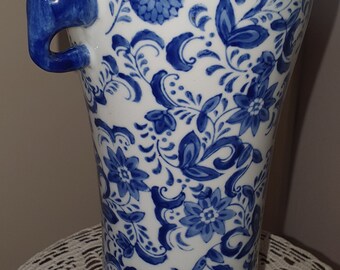 アンティーク デルフト ブルー花瓶 (カブトムシのホールマーク) - Etsy