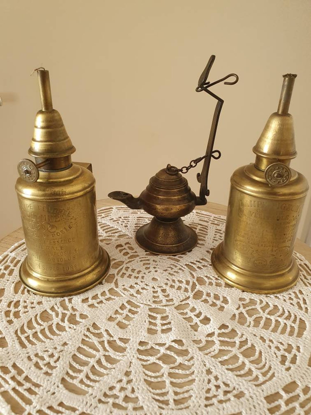 Set of Oil Lamps Etsy