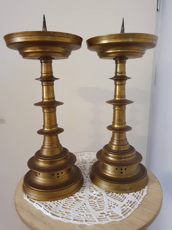 Pair of Neo-gothic Candlesticks -  Canada