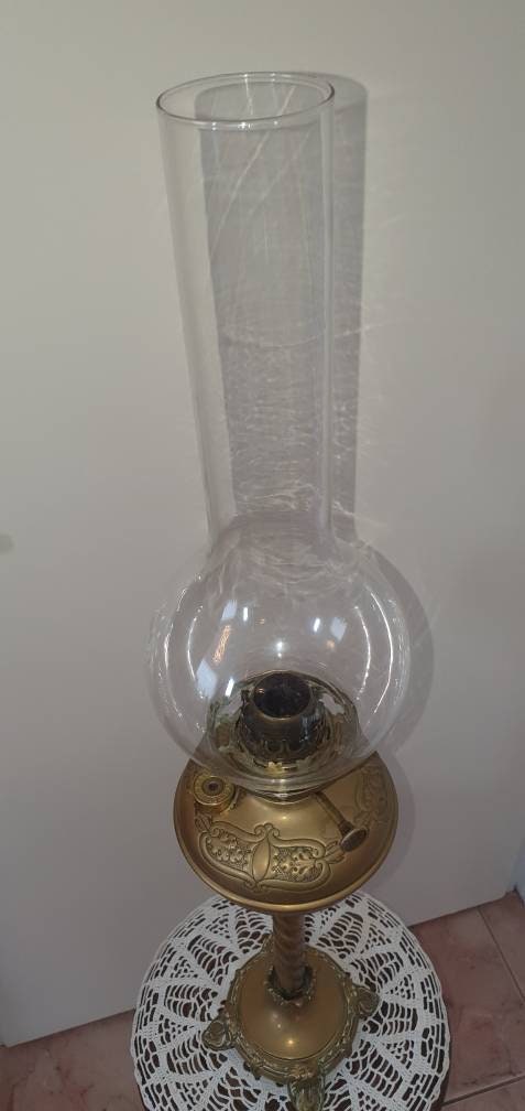Lampe à Huile De Sûreté Ancienne F. Besnard Paris - Métal - Breveté - Patine D'époque