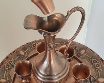 ヴィンテージ銅色のコーヒーセット8点セット - Etsy 日本