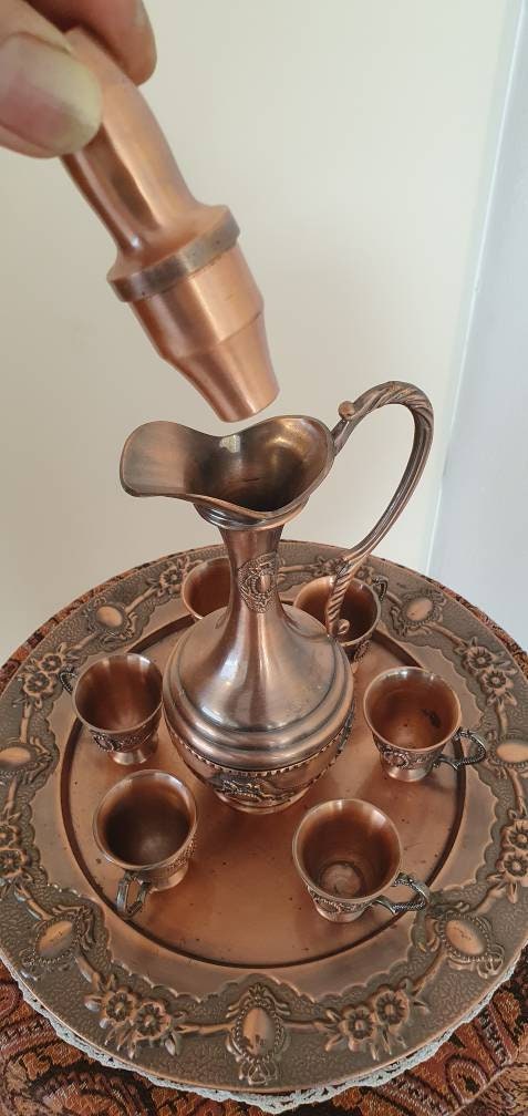 ヴィンテージ銅色のコーヒーセット8点セット - Etsy 日本