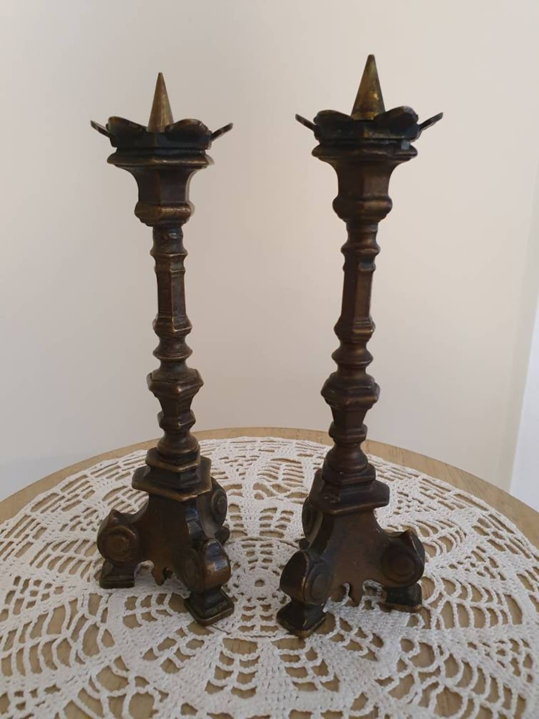 Pair of Gothic Candlesticks 