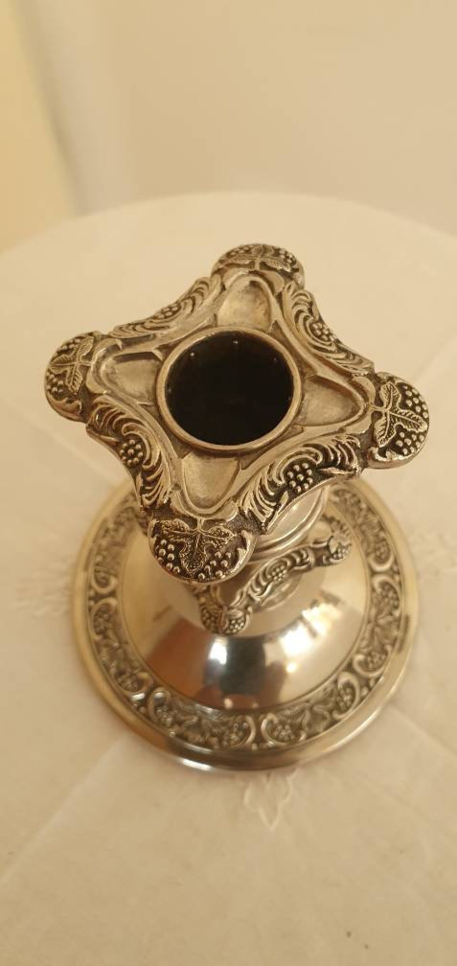 English Grenadier Silver Plated Candlestick Etsy Canada