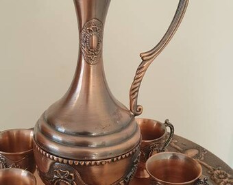 ヴィンテージ銅色のコーヒーセット8点セット - Etsy 日本