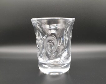 Göran Wärff for Kosta Boda of Sweden. A Clear Glass Vase With Flared Rim and Spiral Design in Relief. 1960s