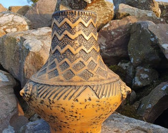 A Large West German Amphora Form, Nimrod Range Vase by Jasba Keramik. 1960s.
