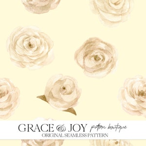 Padrão sem emenda de rosas brancas Boho: download digital, uso comercial, impressão sob demanda, sublimação, decoração de casamento, decoração de tecido para casa, noiva