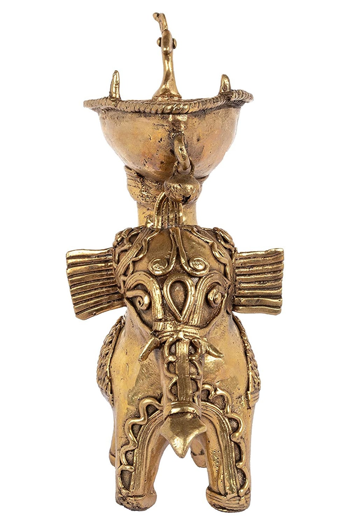Indian handicraft Indian dokra Brass elephant Brass oil lamp Etsy