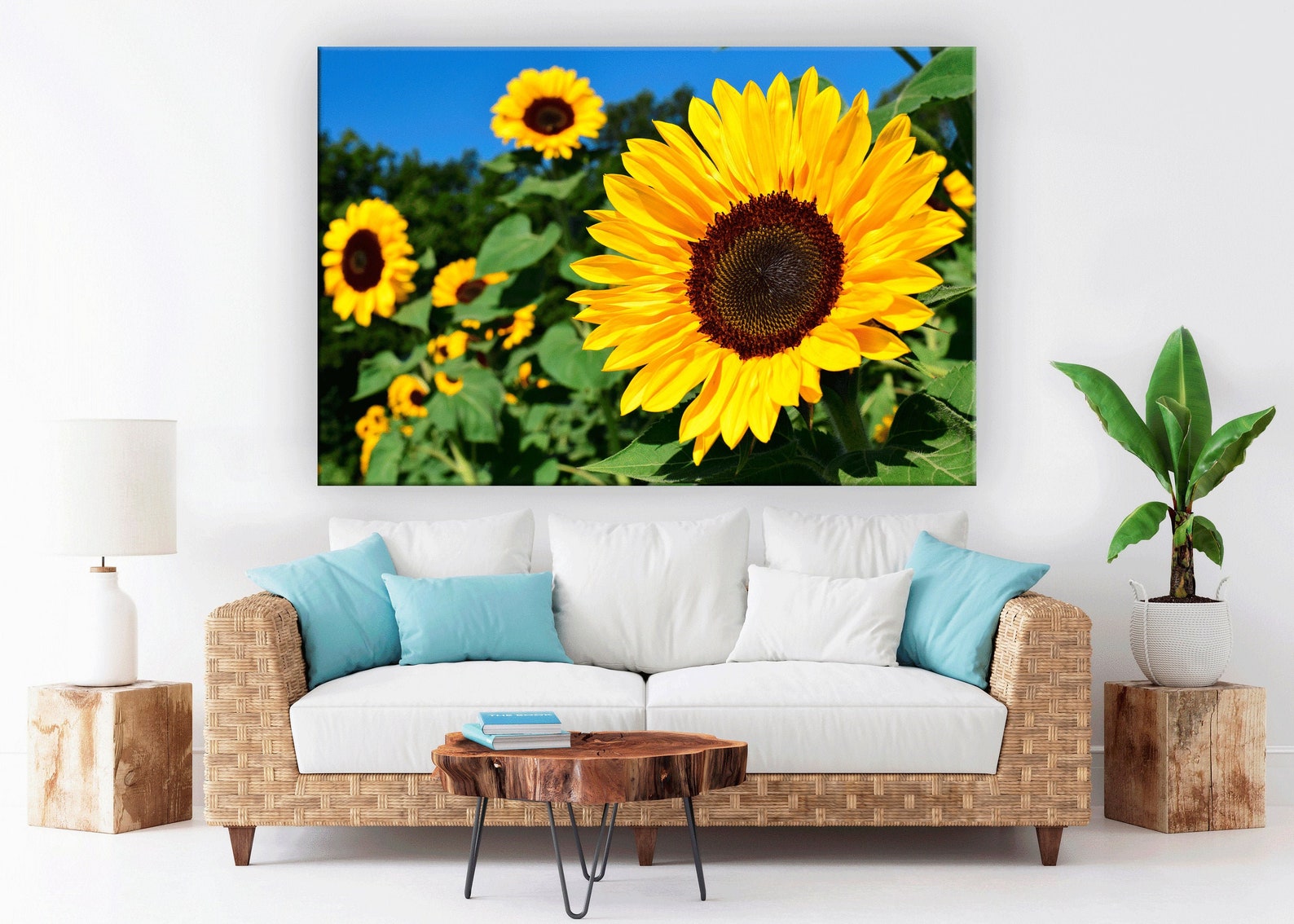 Sunflowers Painting Canvas Wall Art Sunflowers Canvas | Etsy