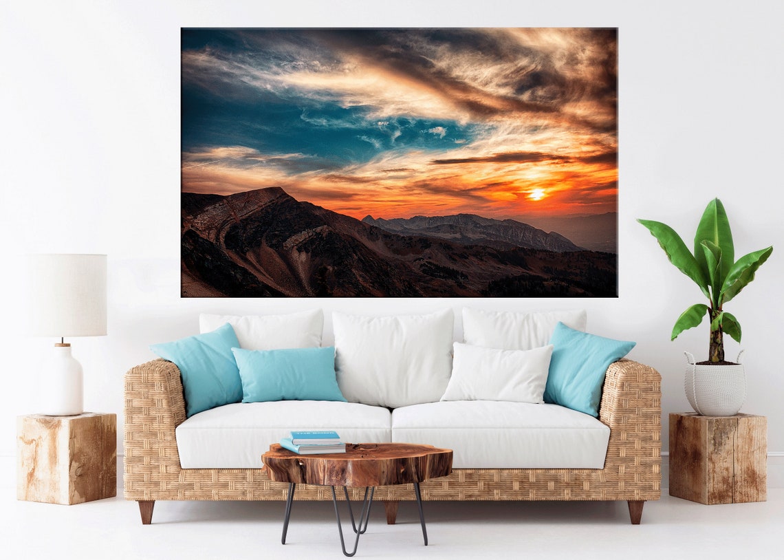 Sunset Canvas sunset Sunset Wall Art Canvas Art Sunset Etsy