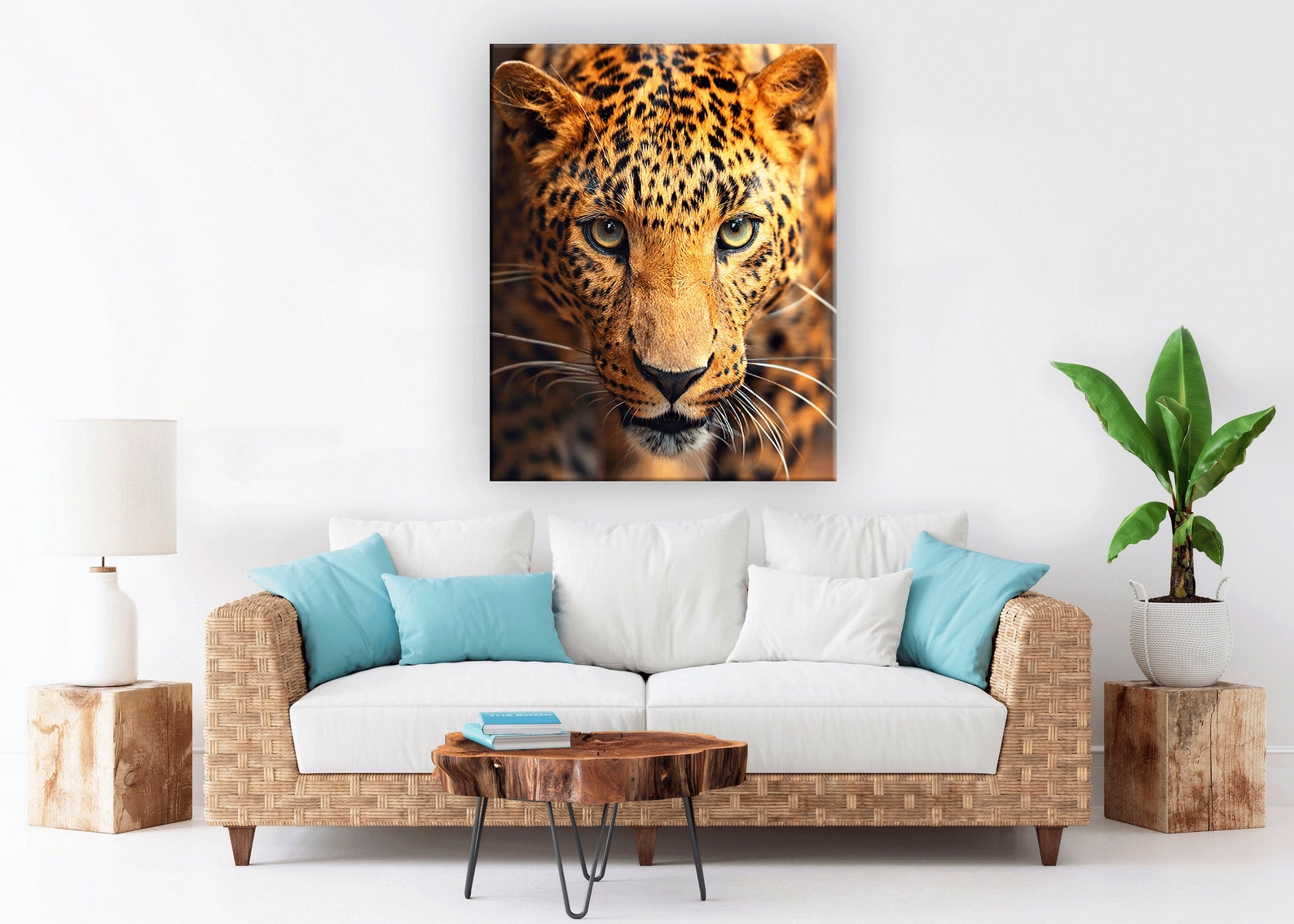 Leopard Canvas Wall Art Leopard Canvas Art Leopard Painting Etsy