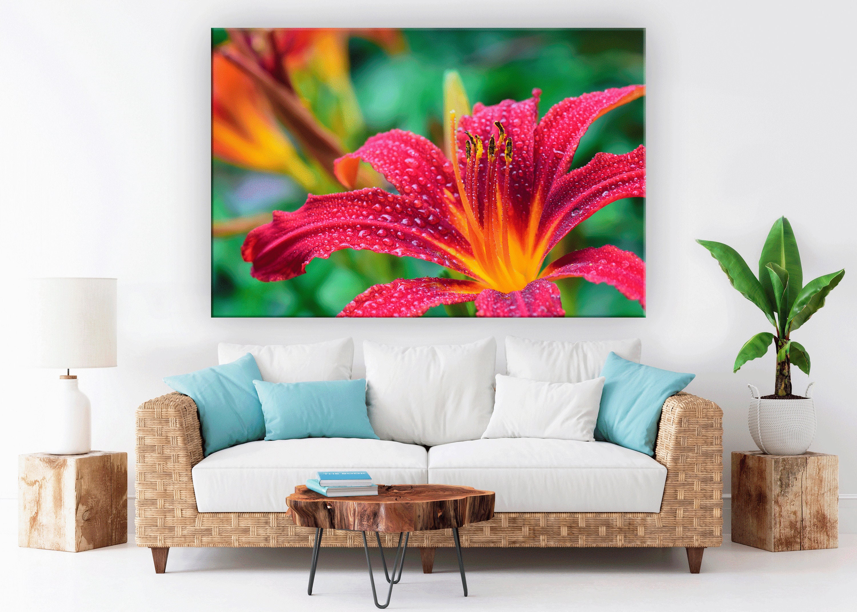 Flowers Canvas Wall Art Canvas Flowers Print Flowers Print Etsy