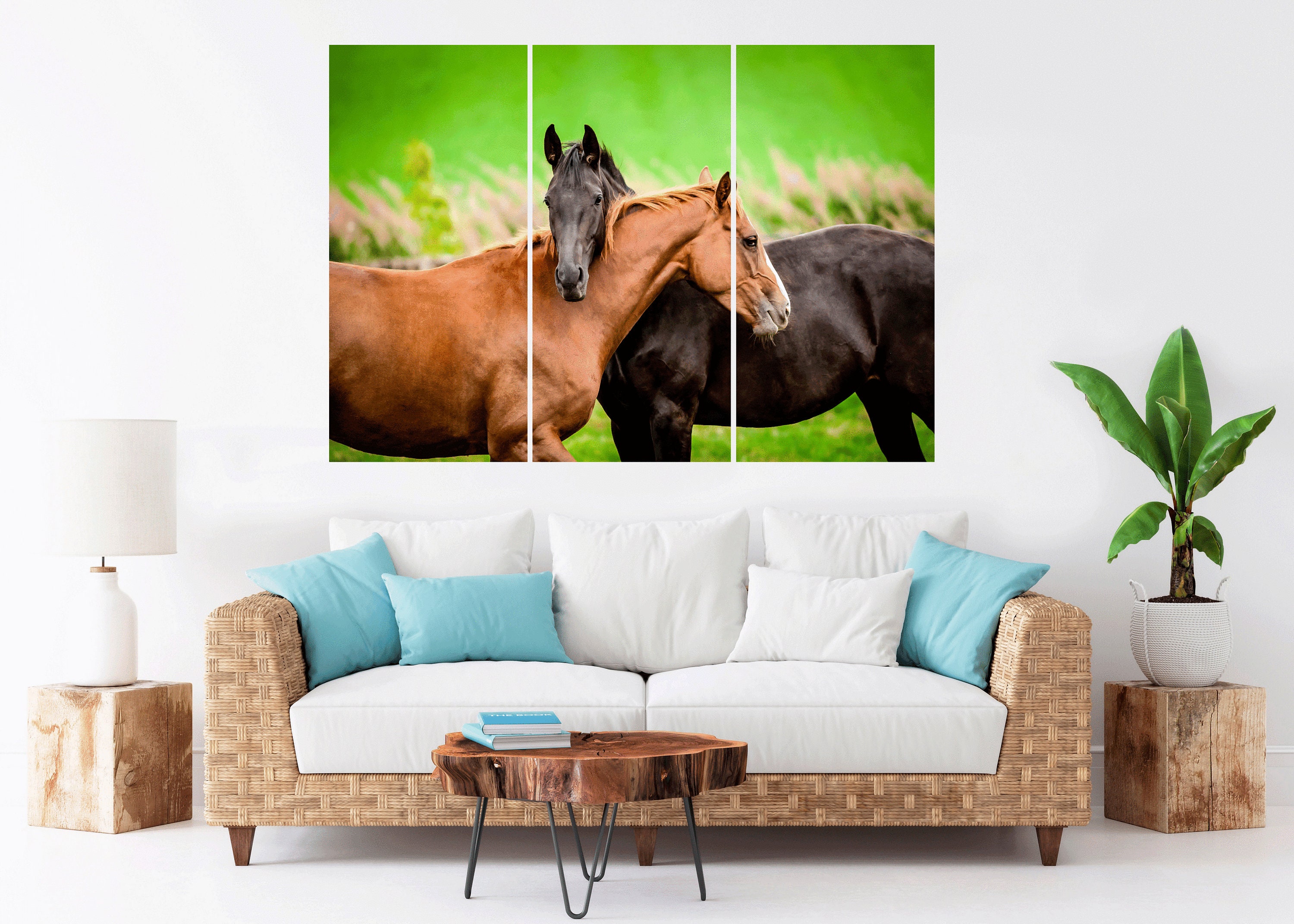 Animal Wall Art Нorses Canvas Wall Art Animals Print on Canvas Etsy