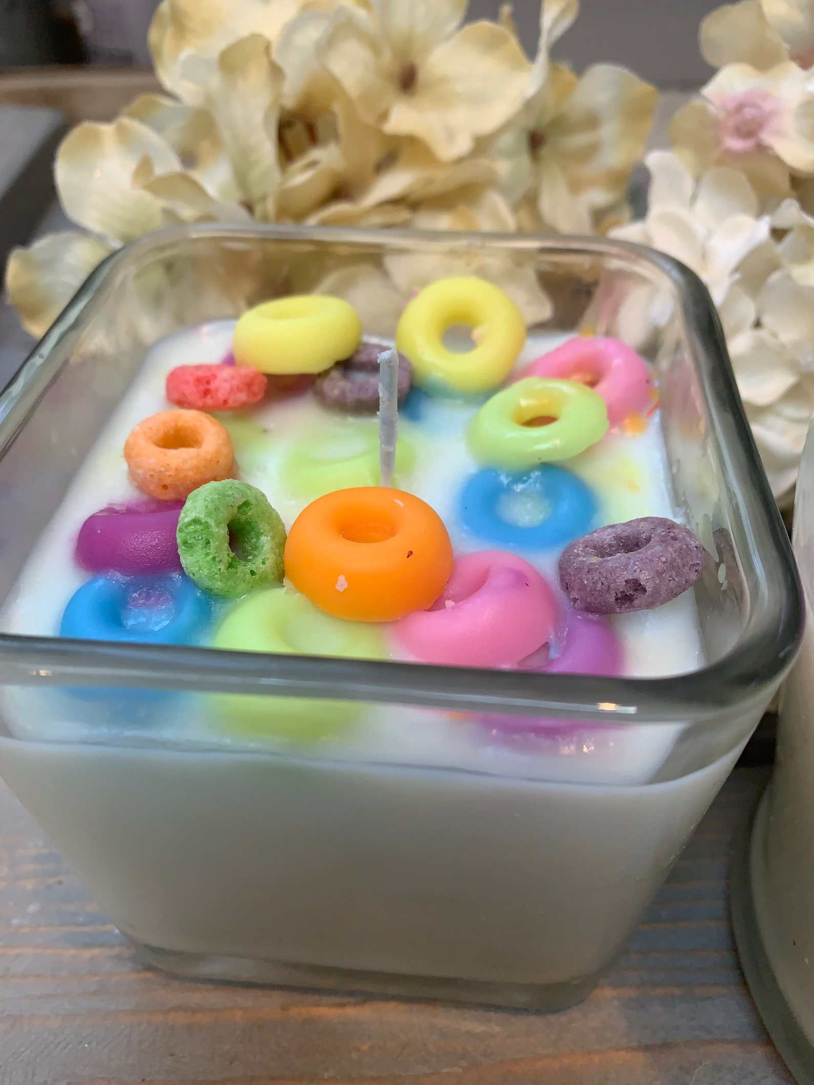 Fun fruit loop inspired cereal bowl candle Etsy