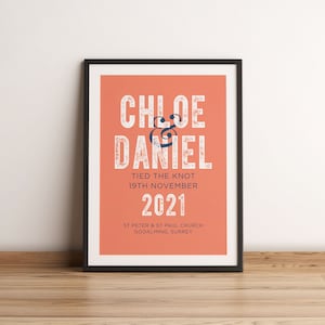 Regalo di San Valentino / Stampa di nozze moderna personalizzata / Regalo di anniversario / Regalo di nozze / Regalo di anniversario di carta / Regalo di San Valentino