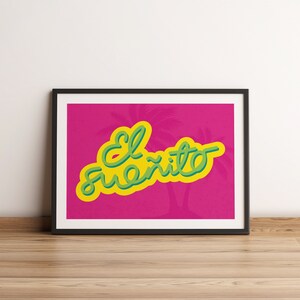 El Sueñito Palmera Cita Wall Art Print, Cartel tipográfico de cita española, Impresión motivacional, Impresión de cita de película de sueños inspiradores