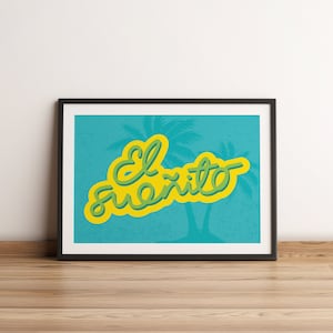 Cartel de cita de palmera de El Sueñito, impresión de arte tipográfico de cita española, impresión motivacional, impresión de citas de sueños inspiradores, cita de película
