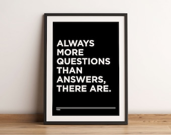 Custom Movie Quote Poster Print, Custom Film Fan Quote Typographic Art Print, Movie Print, Fun Movie Quote Art