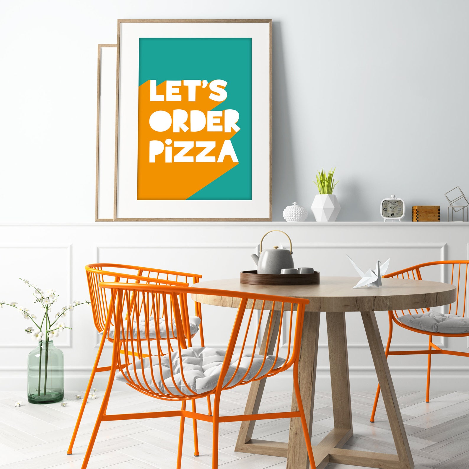 Pizza Art Print Pizza Themed Kitchen Typographic Print Pizza Quote