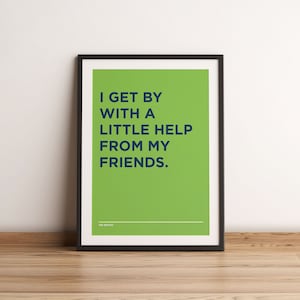 Custom Song Lyric Quote Poster Print, Custom Quote Typographic Art Print, Music Quote Print, Favourite Song Art Print, Custom Band Print