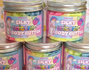 Silky Unicorn Body Butter – Fruity Loops Scent - Vegan Skincare - magical party favor