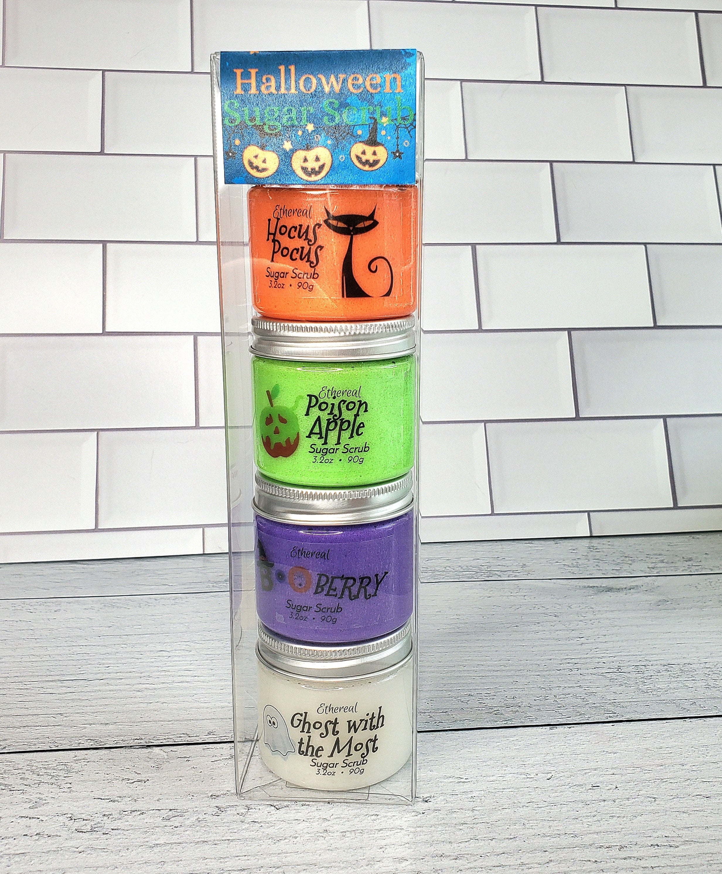 Mini Halloween Sugar Scrub Sampler: Organic Vegan Exfoliation