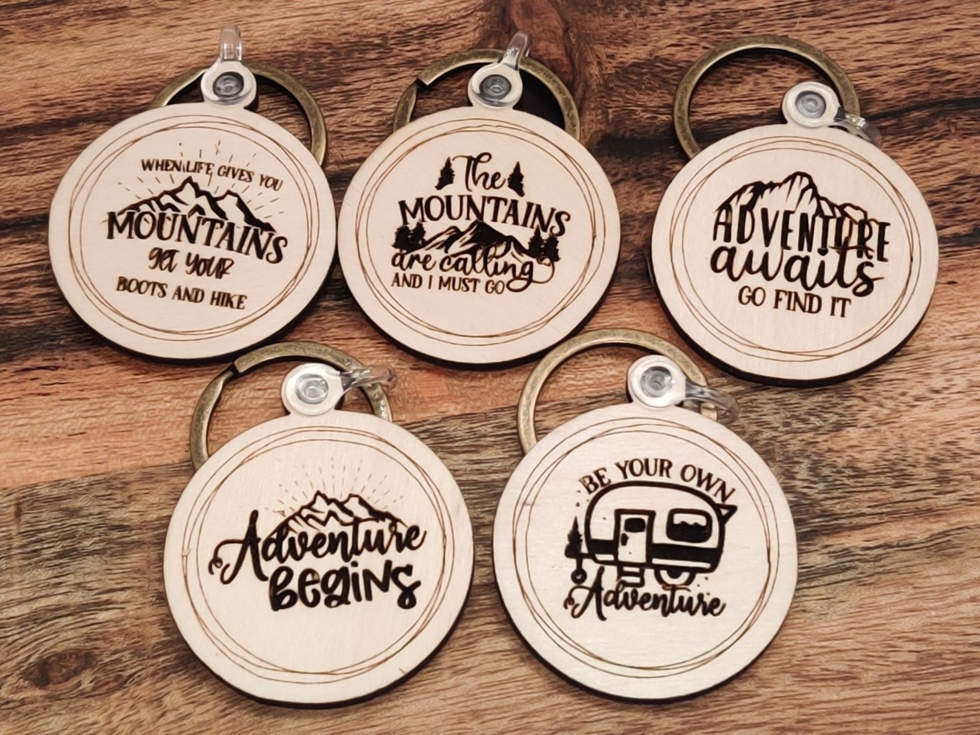 Adventure keychain laser cut keychain Monogram Etsy