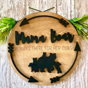 mama bear svg | laser svg | laser file svg | | laser files | laser svg | glow forge file | glow forge svg | svg for glowforge |