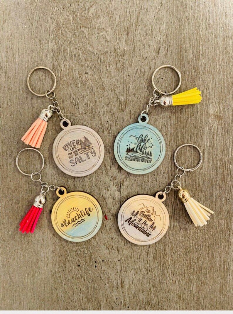 Life is Keychain Laser Cut Keychain Monogram Etsy