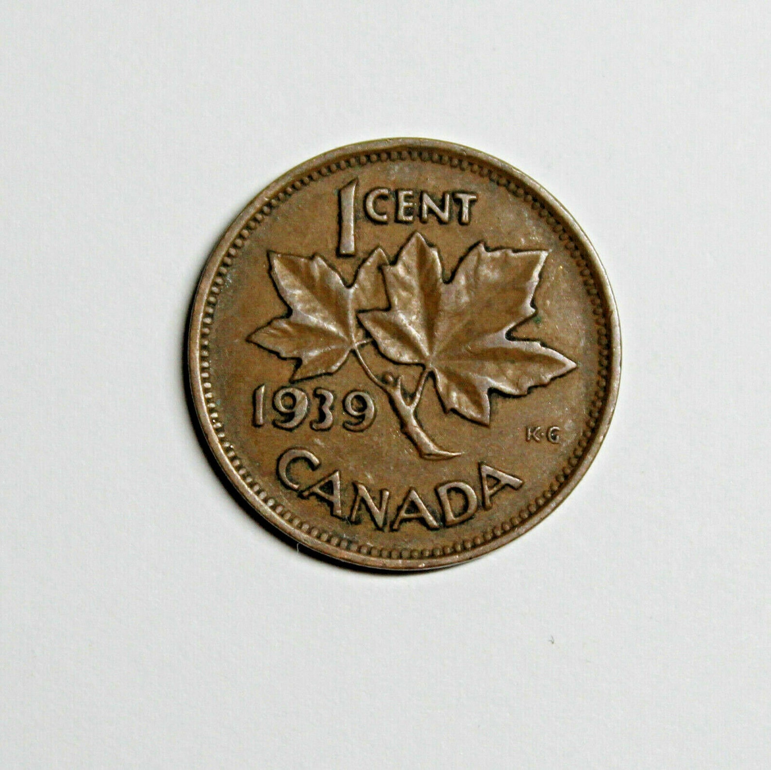 1939 Canada Penny 1 Cent Copper Canadian Coin Etsy Canada