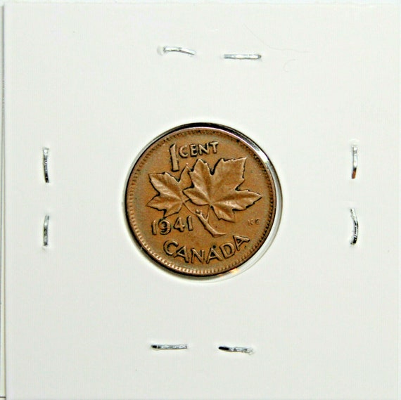 1941 Canada Small Cent Copper 