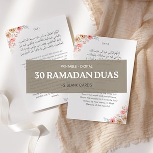 Ramadan Dua Karten Digitaler Download, Ramadan Geschenk, druckbare Duas, Ramadan Planer, arabische islamische Duas für Ramadan Dekor, islamische Geschenke