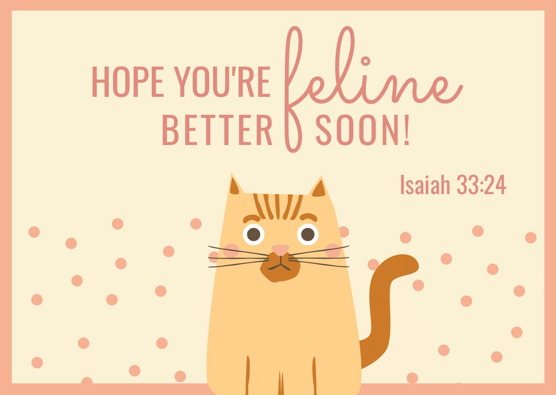 JW Get Well Soon Card Set. 5 Different Designs. Digital | Etsy