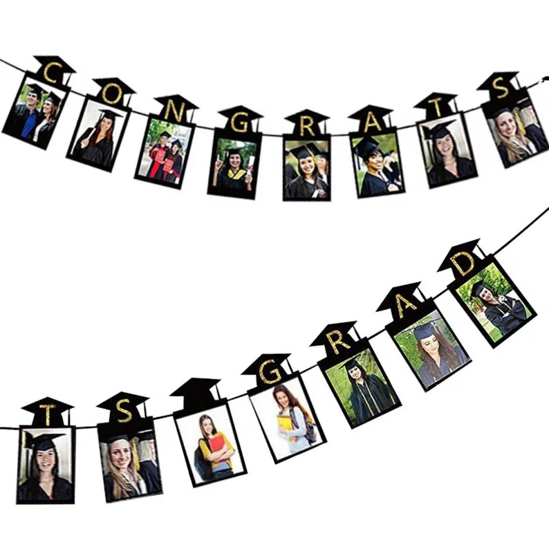 Graduation Photo Frame Banner Bunting Ceremony Party Etsy UK