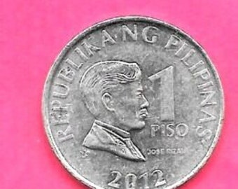Philippines km269A 2012 uncirculated-unc mint modern recent large piso coin