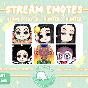 Assassin [Hunter] Emotes for Twitch, Discord | Kawaii/Flow | cute stream