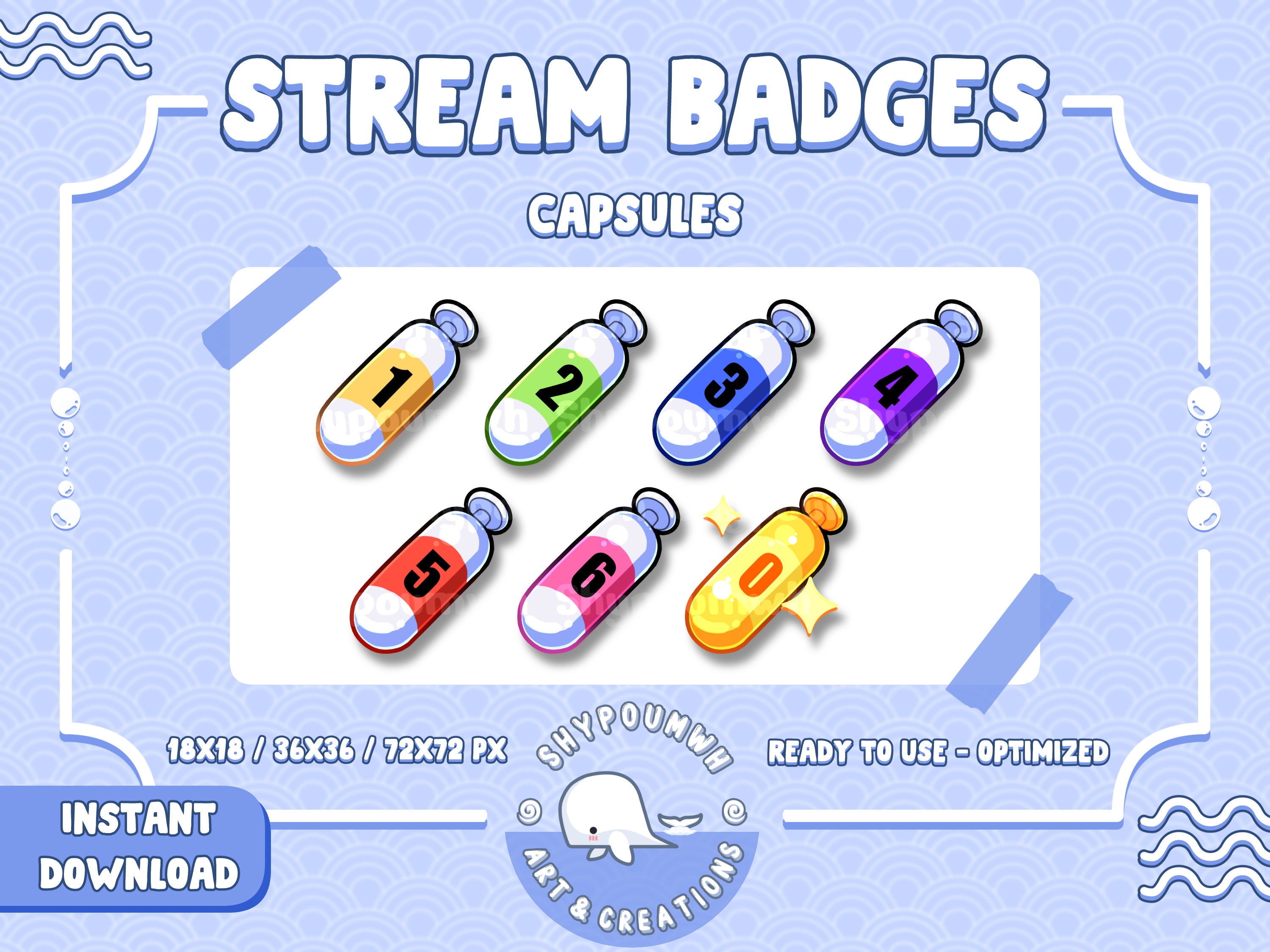 Massive Wolv Dragon Ball Sub Bits Twitch Badges by MassiveWolv on