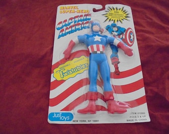 CAPTAIN AMERICA Twistable Action Figure by Just Toys-MIP!!  35.00 Shipped!!