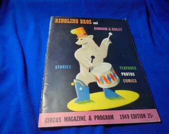 1949 RINGLING Bros and Barnum & Bailey CIRCUS PROGRAM! 35.00 Shipped!