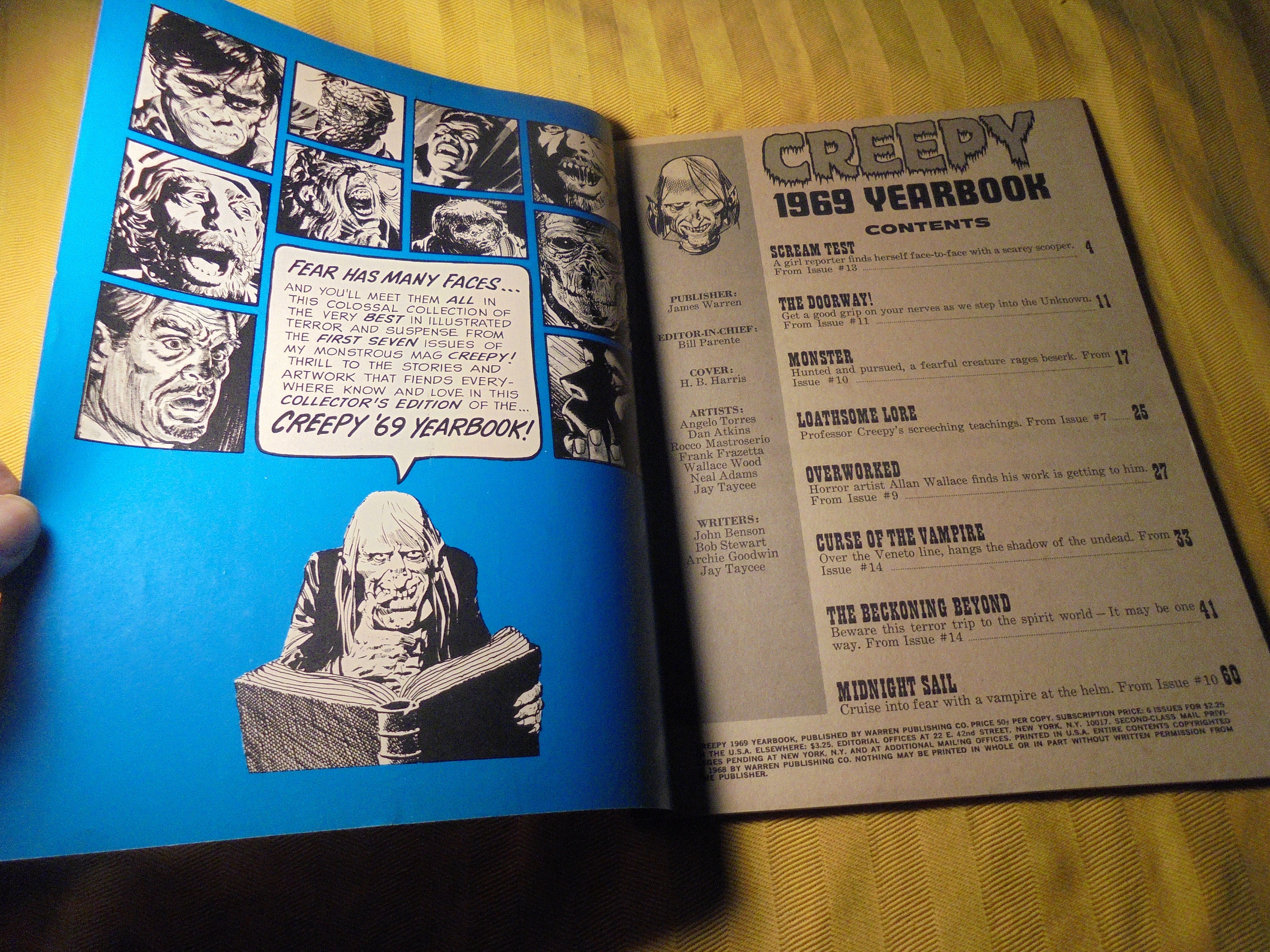 1969 CREEPY YEARBOOK 2nd Ever Yearbook NM 125.00 Obo - Etsy