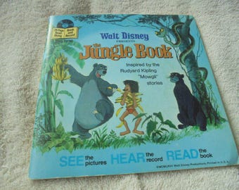 1977 JUNGLE BOOK Disneyland Book & Record Set!!  17.00 Shipped!!