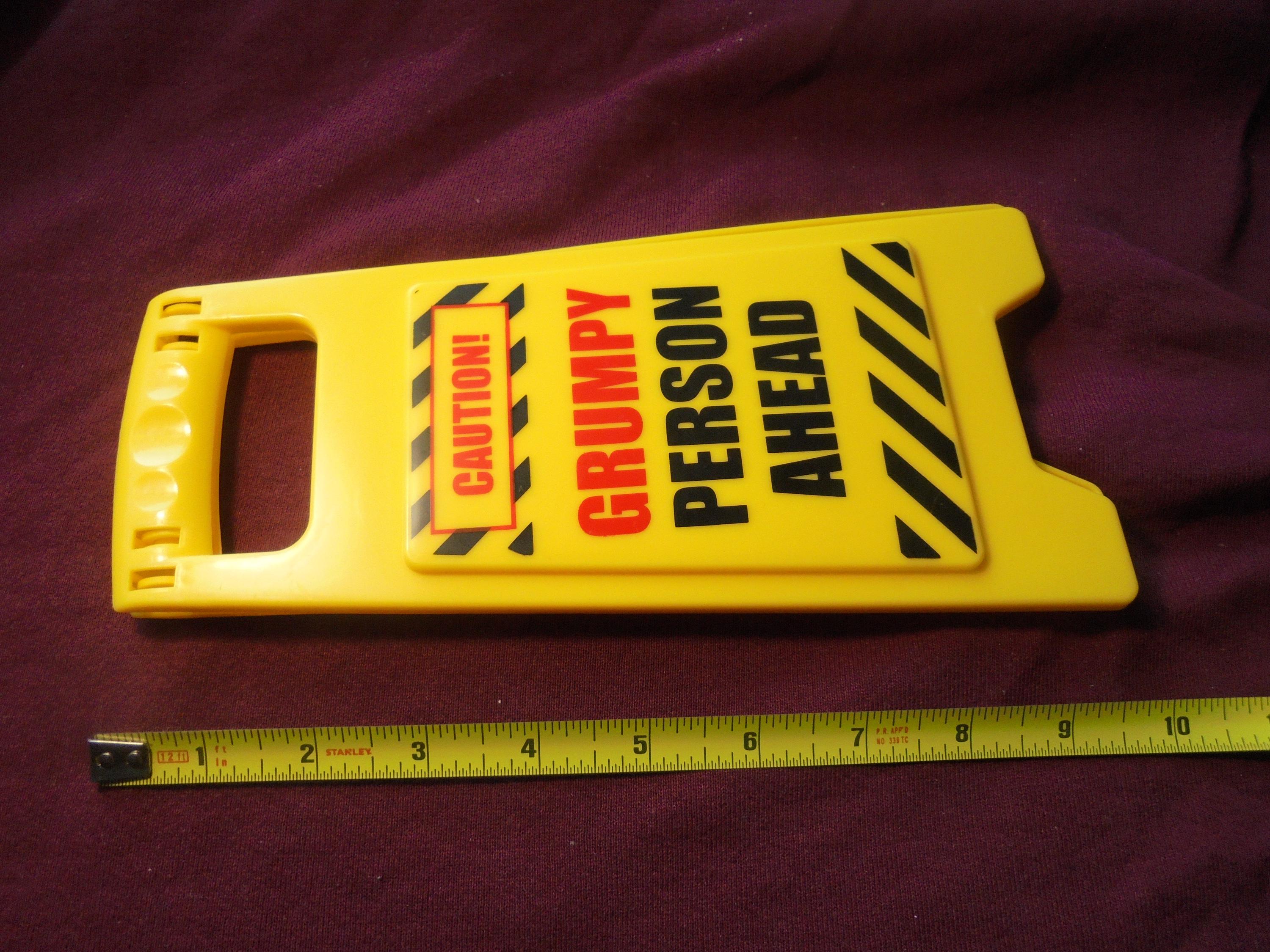 CAUTION! GRUMPY PERSON Ahead Warning Sign!! 22.00 Shipped!! - Etsy