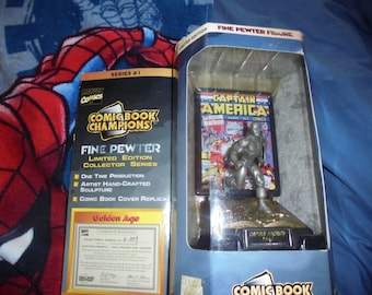 CAPTAIN AMERICA PEWTER Comic Book Champions! Mint!!  35.00 Shipped!!