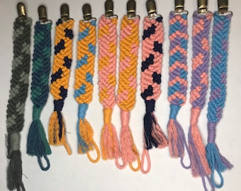 Macrame Pacifier Clips